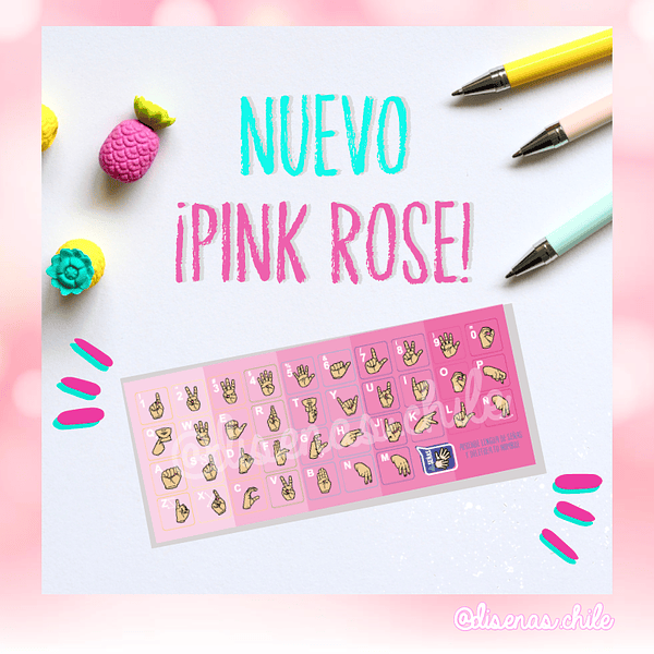 Teclado Diseñas - Color Pink Rose