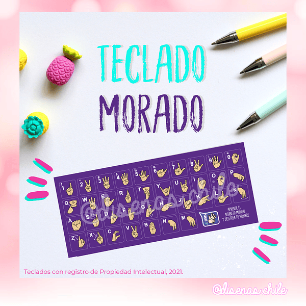 Teclado Diseñas - Color Nuevo Morado Liso