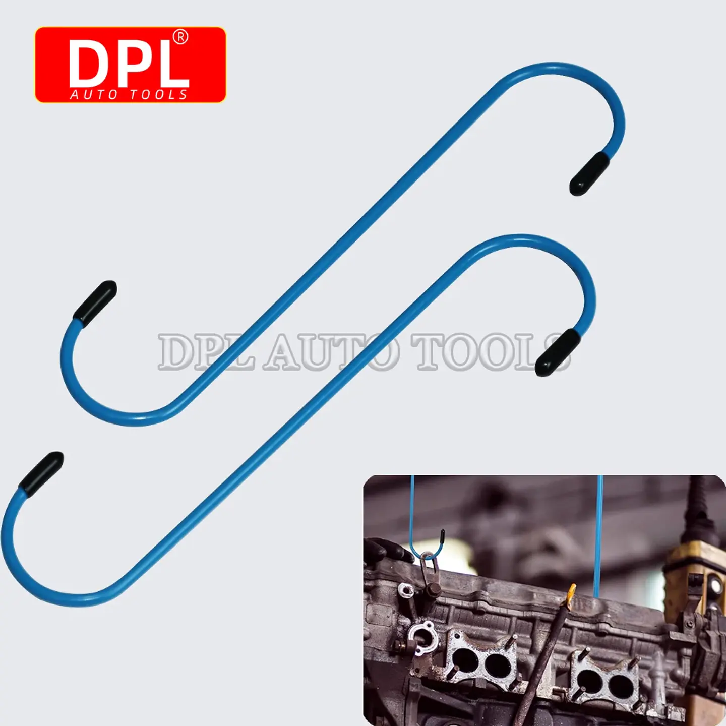 Car Brake Caliper Hooks Auto Brake Caliper Hangers Hooks with Rubber Tips Universal Tools for Brake Bearing Axle Suspension Work 2