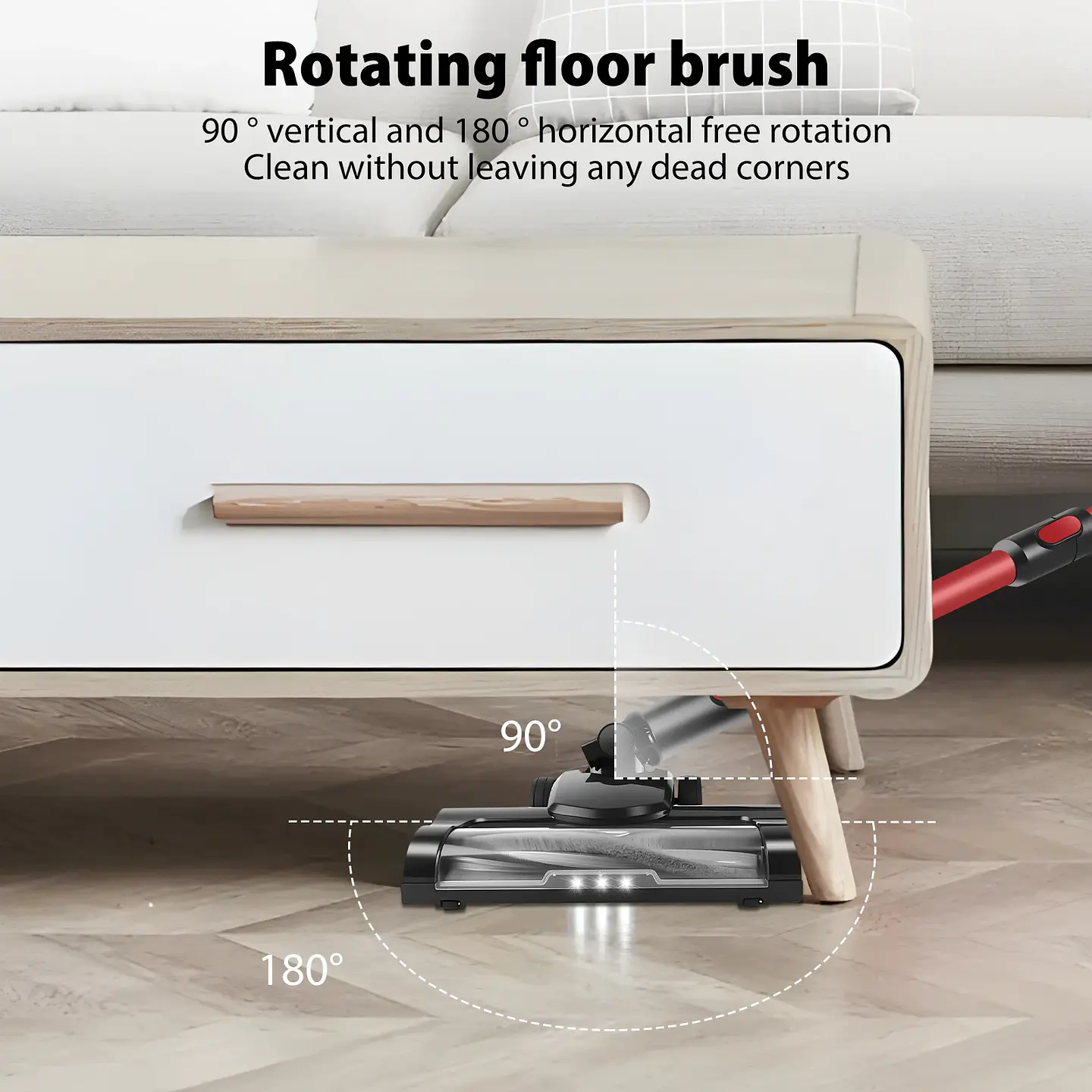 Cordless Vacuum Cleaner with Filters LED Light, Rechargeable Battery Powerful Multifunction Handheld Stick Vacuums & Electric Br 2