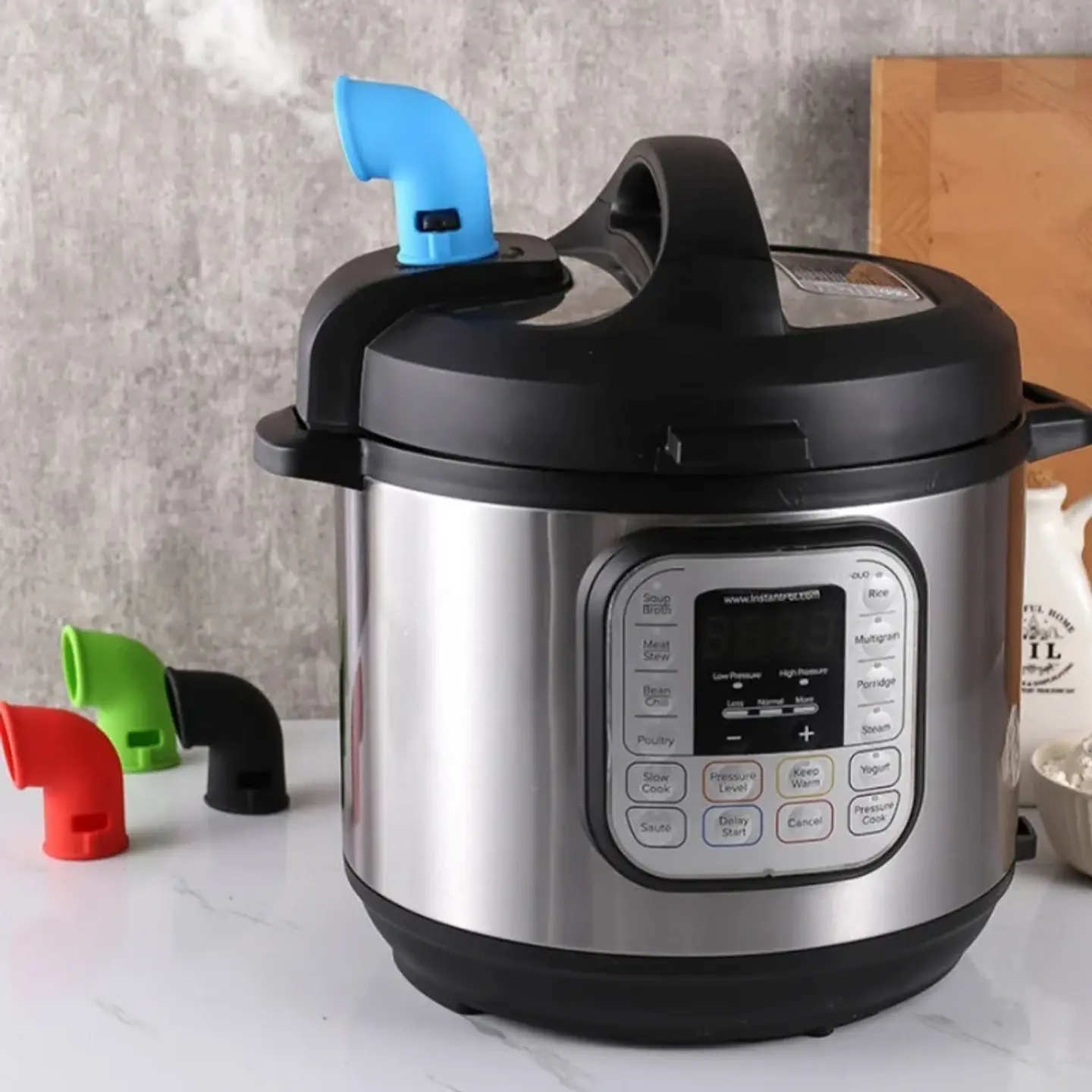 1pc Pressure Cooker Silicone Exhaust Pipe Pressure Cooker Silicone Steam Release Valve Pressure Cooker Exhaust Valve Diverte 1