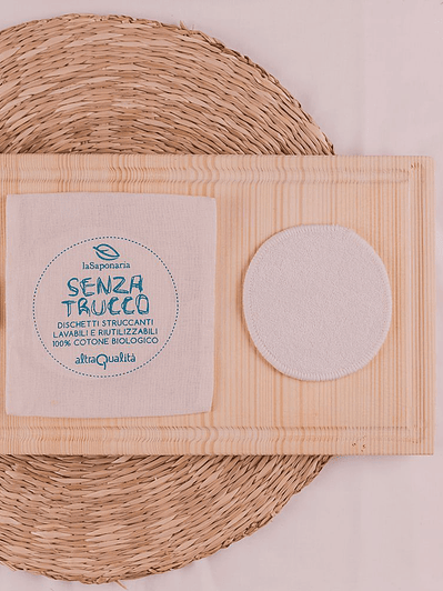 Discos desmaquilhantes reutilizáveis de algodão biológico (comércio justo)