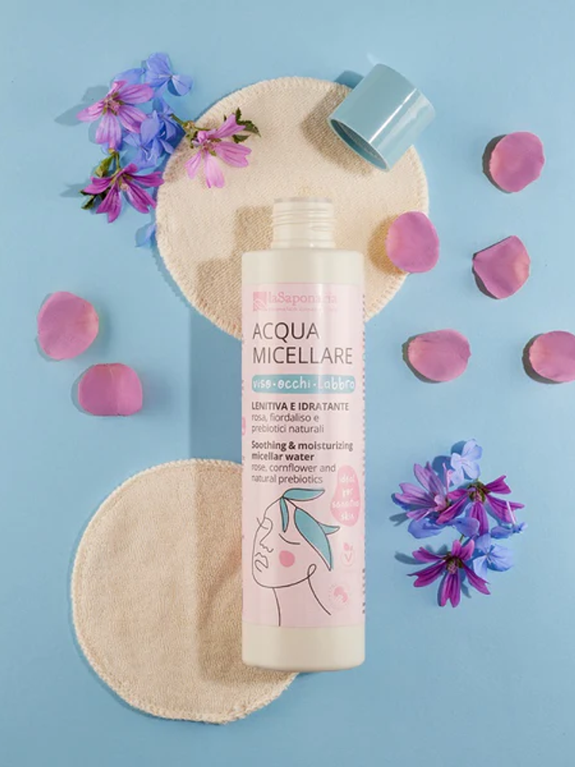 Água Micelar Calmante com Rosa, Centáurea e Prebióticos 1