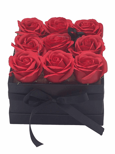 Buquê de Flores de Sabão Caixa 9 Rosas