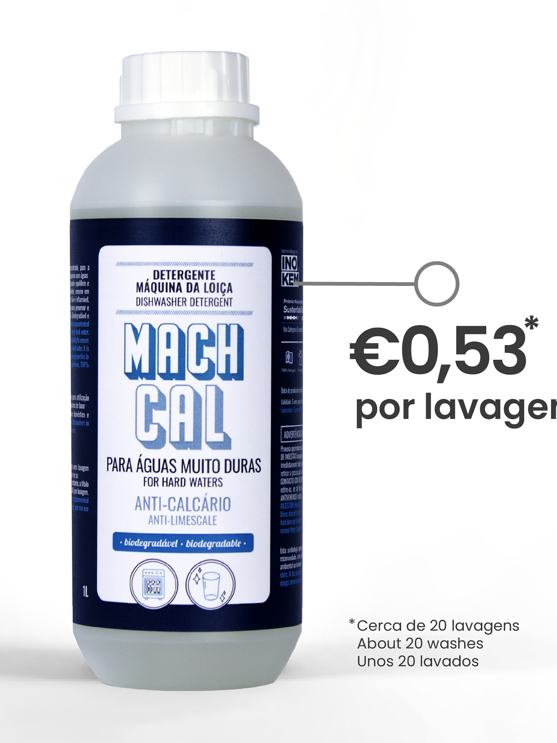 Mach Cal – Detergente Líquido para Máquina da Loiça (especial águas duras) 2