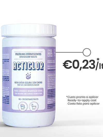 Pastilhas Acticlor - Nova geração de lixívia 