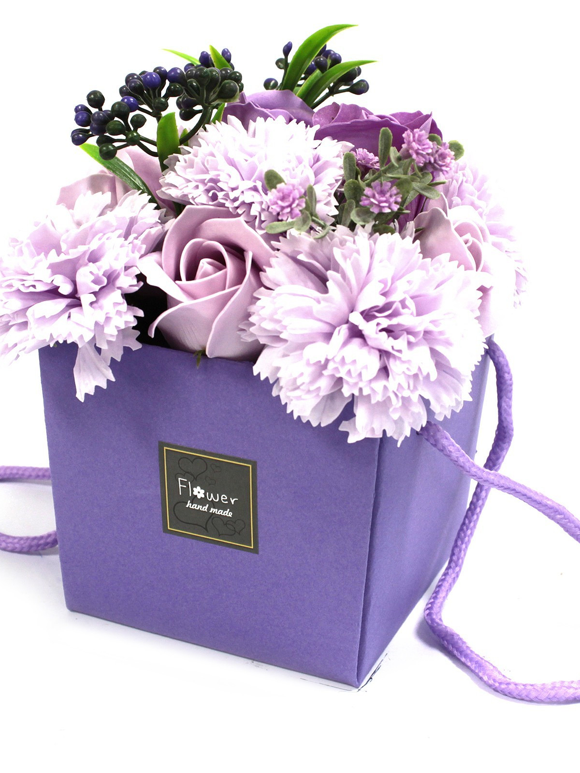 Cesto cartão Buquê flores de sabão 3