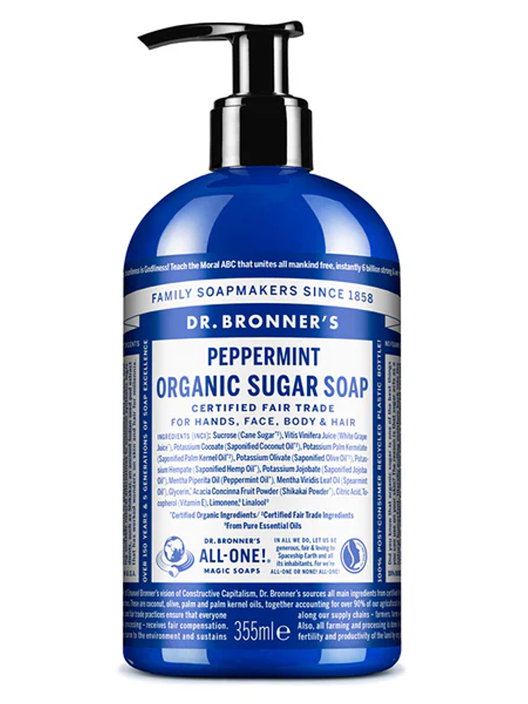 Sabonete Biológico de Açúcar (Shikakai) para Corpo & Mãos - Hortelã-Pimenta  1