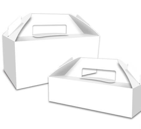Caixa c / Asa p / Menu 'Lunch Box' branca 22x12x14cm- 100un