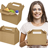Caixa Asa Menu Lunch Box Kraft - 100uni