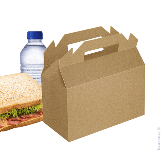 Caixa Asa Menu Lunch Box Kraft - 100uni