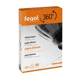 Papel Fotocopia A4 80Gr Fegol 360º Branco