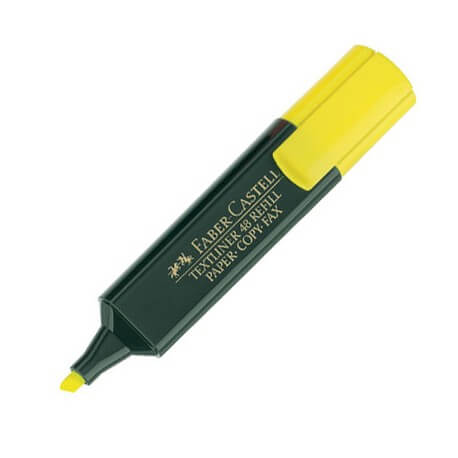 Marcador Fluorescente Faber-Castell Amarelo - 10uni