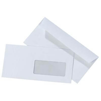 Envelopes 110x220mm com janela - 25uni