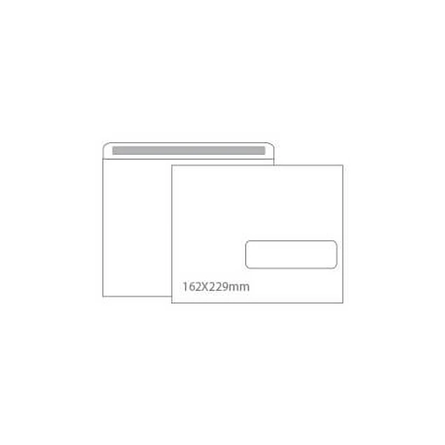 Envelopes Branco 162X229mm c/Janela - 25uni