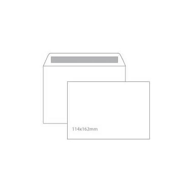 Envelopes 114x162mm Branco - 500Uni 