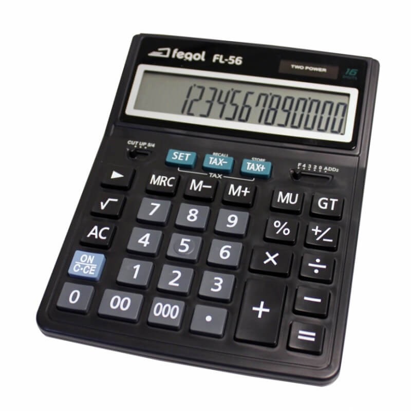 Calculadora de Secretária Fegol FL-56 (16 Dígitos)