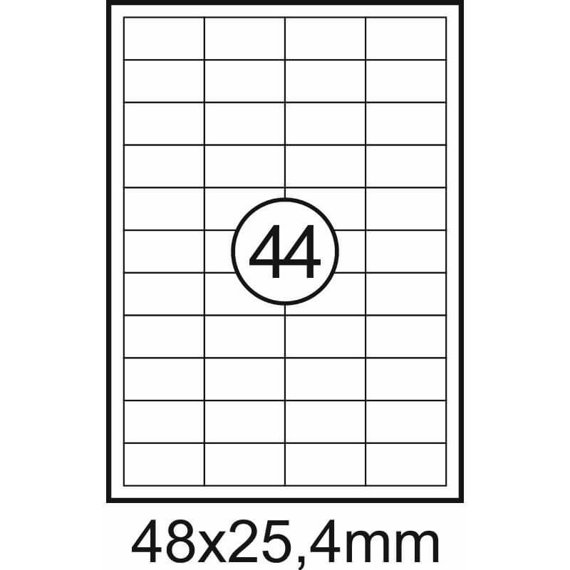 Etiqueta Fegolabel A4 48X25,4mm Branca (CX.100F=4400UDS)