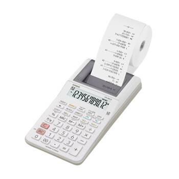 Calculadora de Secretaria Casio HR8RCE 12 Digitos c/ Fita - Preto
