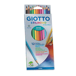 Lápis Cor 18cm Giotto Aguarela Cx Cartão 12un