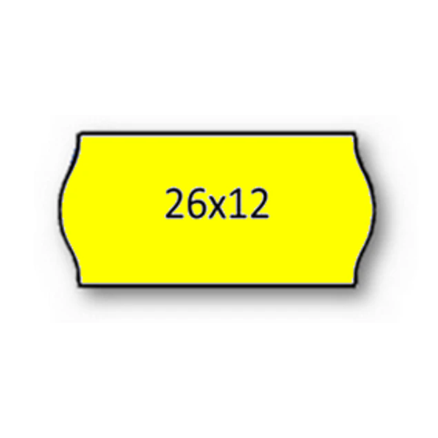 Rolo Etiqueta 26X12mm AD2 Canto Redondo Amarela (1500UDS) - 1uni