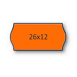 Rolo Etiqueta 26X12mm AD2 Canto Redondo Laranja (1500UDS) - 1uni