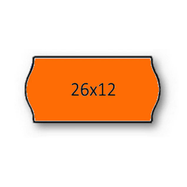 Rolo Etiqueta 26X12mm AD2 Canto Redondo Laranja (1500UDS) - 1uni