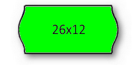 Rolo Etiqueta 26X12mm AD2 Canto Redondo Verde (1500UDS) - 1uni