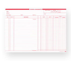 Fichas A4 C/Corrente - 100 uni