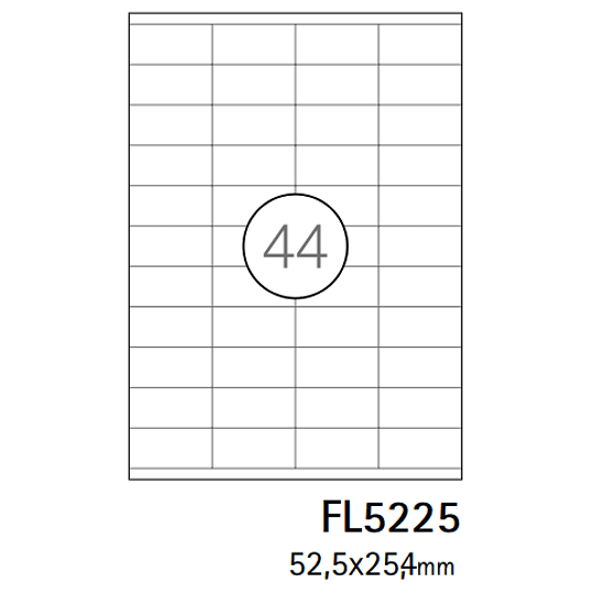 Etiquetas A4 52x25mm branca (CX:100F)