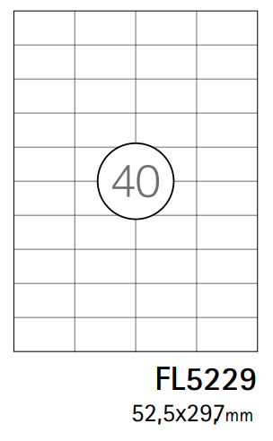 Etiquetas A4 52,5x29,7mm branca (CX.100F)