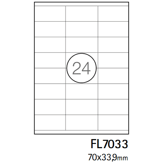 Etiquetas A4 64,6x33,9mm branca (CX.100F)