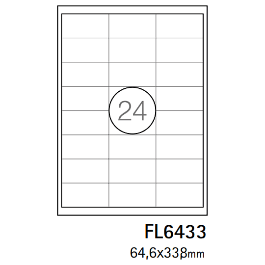 Etiquetas A4 64,6x33,9mm branca (CX.100F)