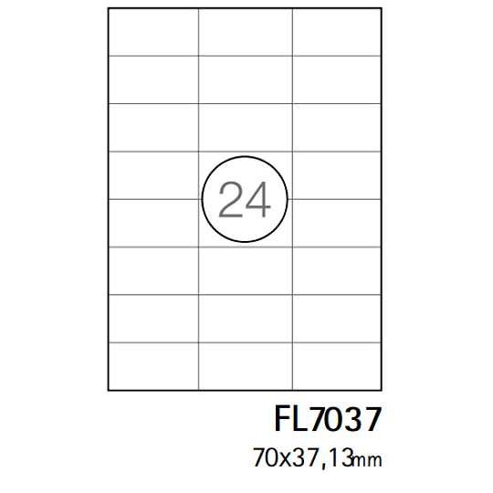 Etiquetas A4 70x37,1mm branca (CX.100F)