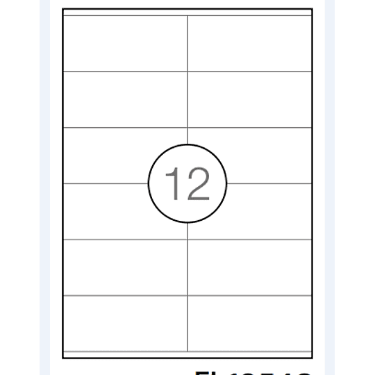 Etiquetas A4 97x42,4mm branca (CX.100F)