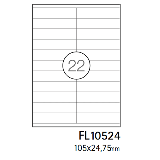 Etiquetas A4 105x25,4mm branca (CX.100F)