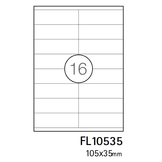 Etiquetas Fegol A4 105x37mm branca (CX.100F) 