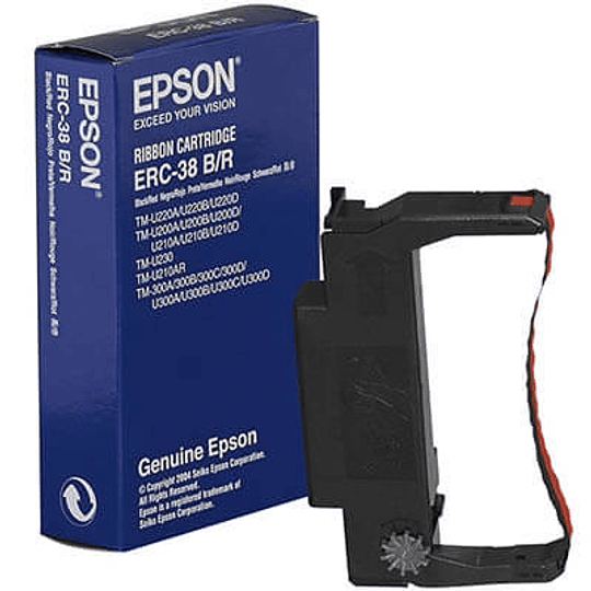 Fita Original Epson ERC30/34/38 Preto/Vermelho