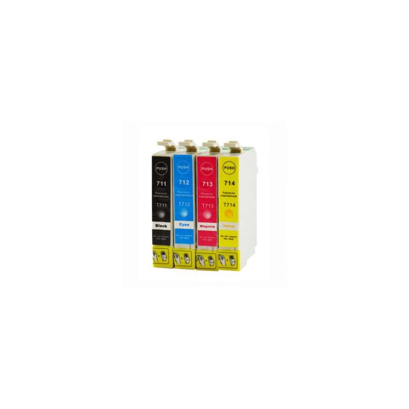 Tinteiro Epson Compatível T0711 / T0712 / T0713 / T0714 / T0891 / T0892 / T0893 / T0894 