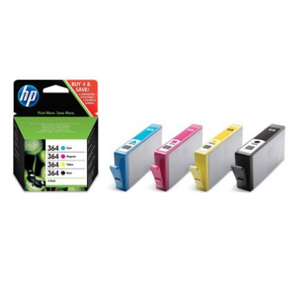 Tinteiro Original HP nº 364 Pack 4 cores