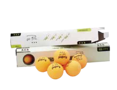 Emb. c/6 bolas ping-pong branca/laranja