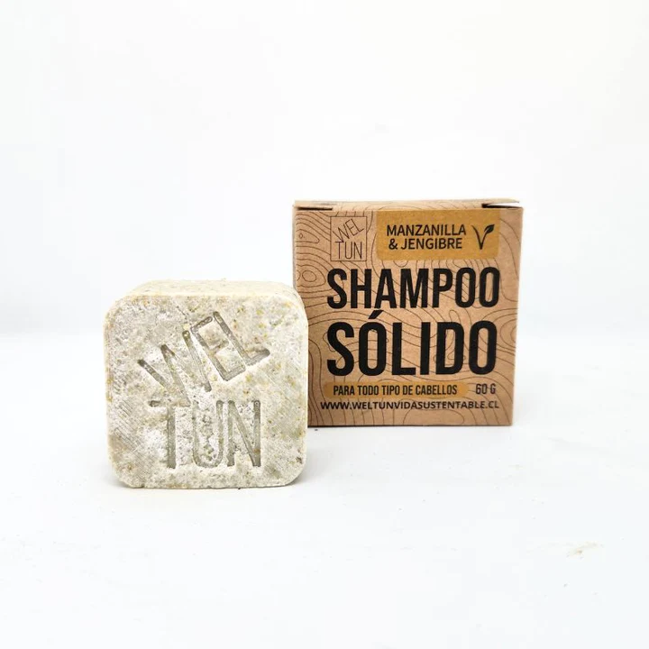 Shampoo Solido 60gr Manzana & Jengibre (todo tipo de cabello)