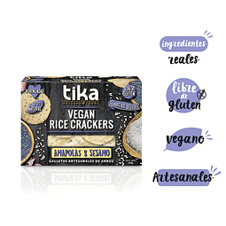  Vegan Rice Cracker, galletas de Amapola & Sesamo 100gr
