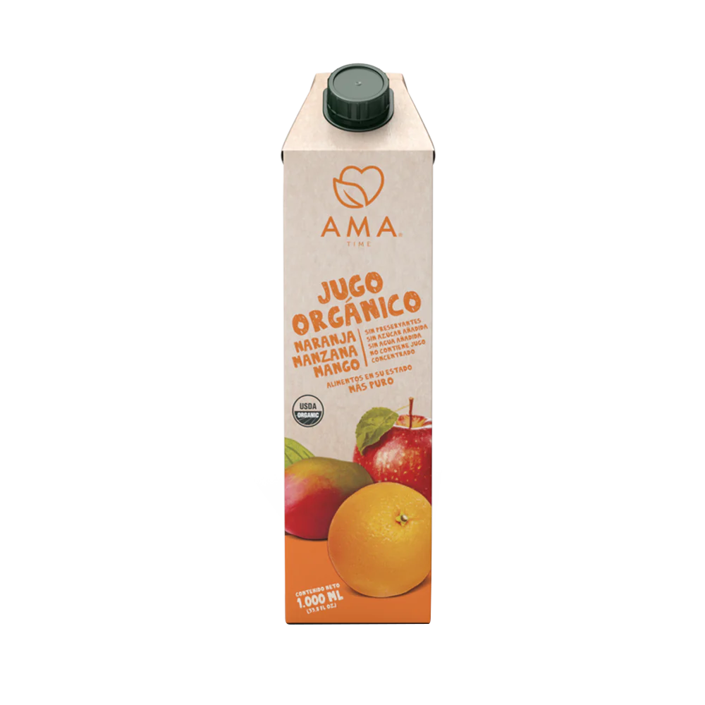 Jugo Naranja, Manzana y Mango 1 litro / AMA