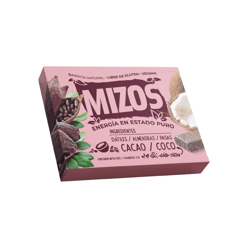 barra mizos 4un 35gr cacao/coco