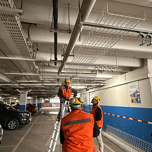 Fabricación de reducción y curvas en canastillo porta conductor, más montaje.