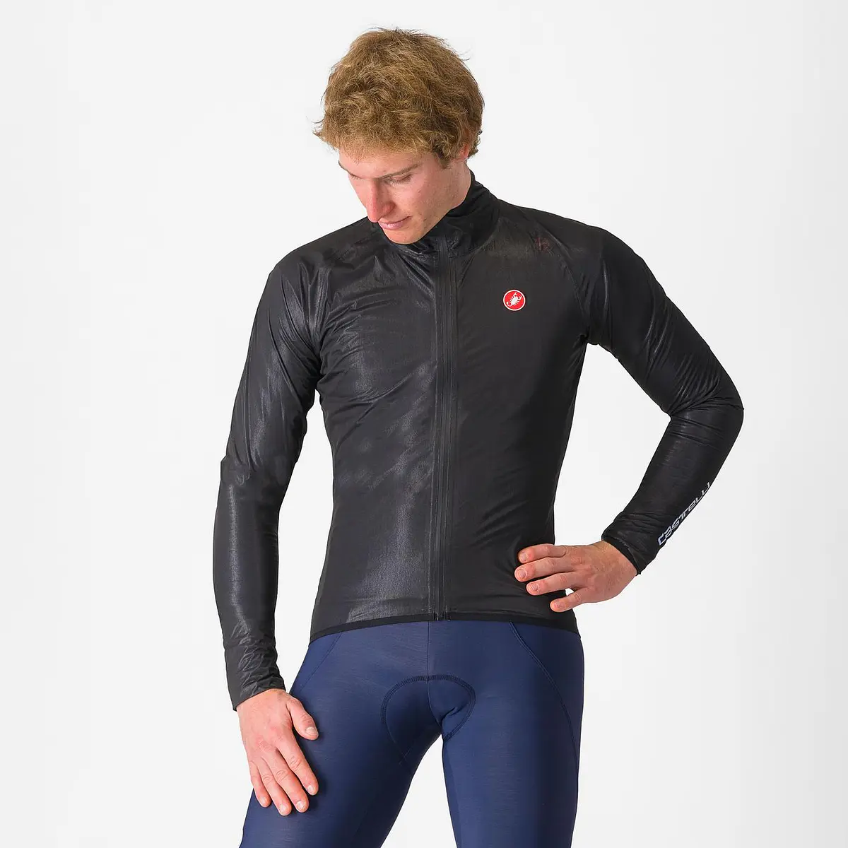 Castelli ブラック サイクルジャケット Chaqueta Castelli Squall Black
