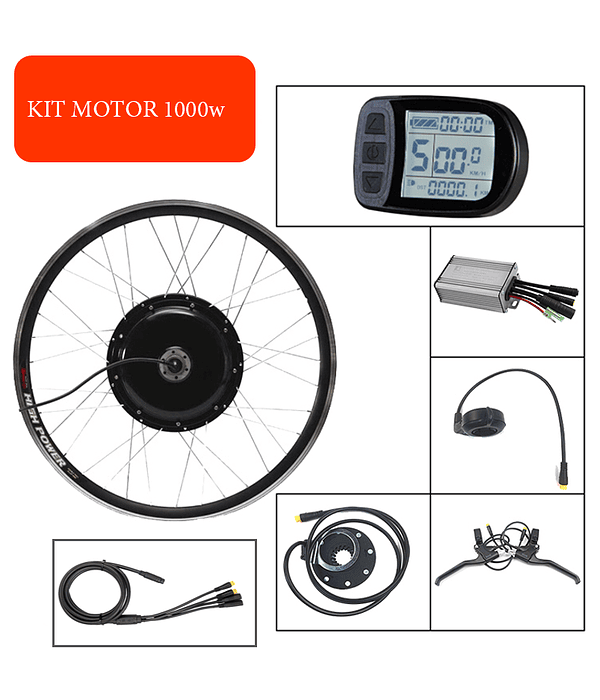 REMATE! KIT motor electrico bicicleta  1000w  /  SIN BATERIA / SIN CARGADOR 