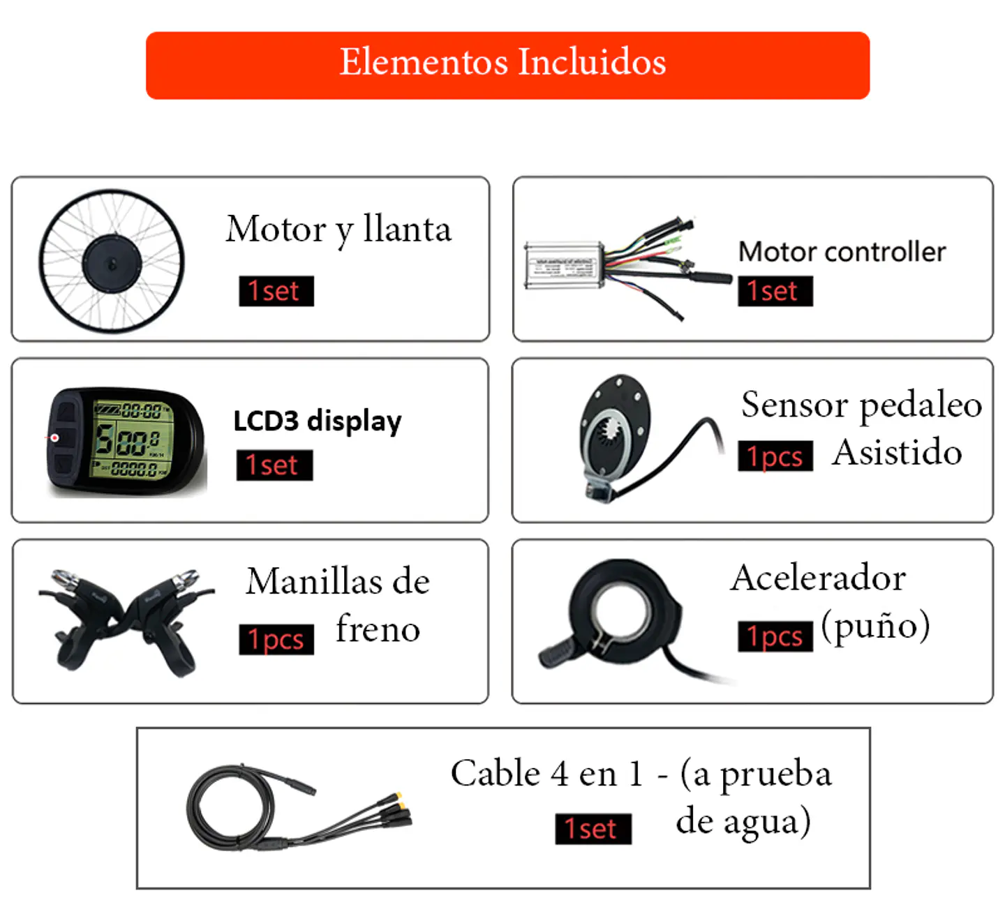 KIT motor electrico bicicleta  1000w   3