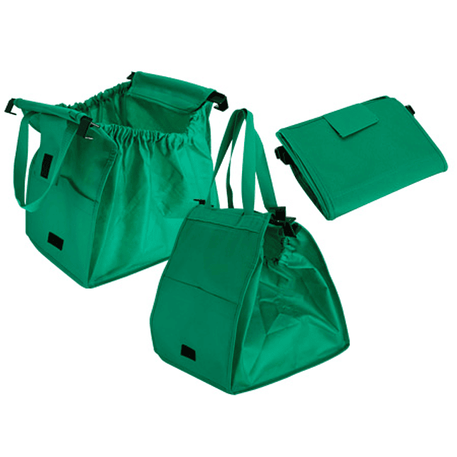 BOLSA REUTILIZABLE PARA CARRO 35X35X25CM - VERDE